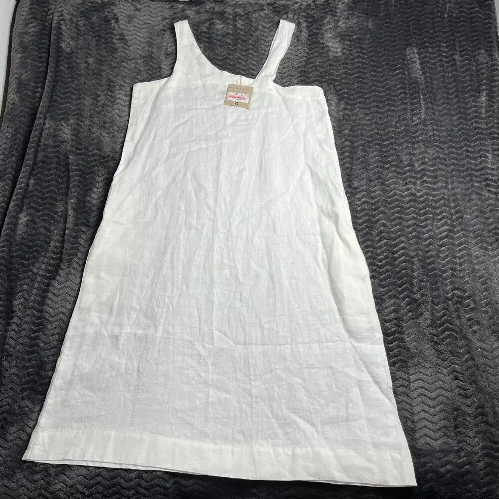 Sugar Candy Mountain Women’s Size M/L white Linen Pocket Courtney Dress NWT